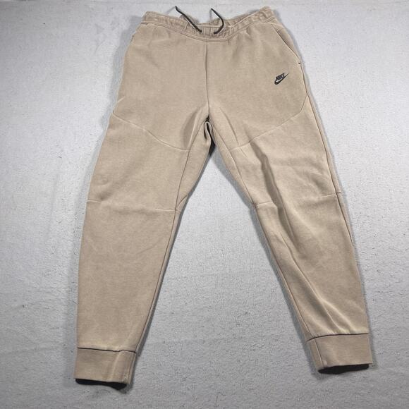 Nike Tech Fleece Pants Mens XL Tan Jogger CZ9918-229 Tapered Athletic Sweatpants - Picture 1 of 11